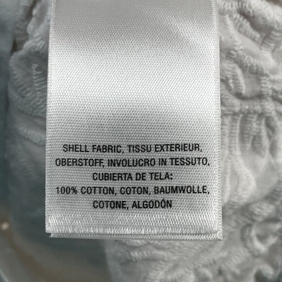 A by Anthropologie Anarok Button Down Womens Small White Eyelet Coat - Picture 5 of 8